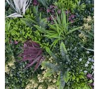 TENAX Divy Panel Amazzonia Multicolore 50x50 cm (4 unités), Panneau Modulaire avec Feuilles Artificielles 3D Effet Jungle pour Murs, Jardins Verticaux et Décoration Intérieure/Extérieure