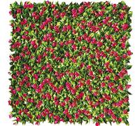 TENAX Divy Panel Bouganville 100 x 100 cm Vert-Fuchsia, Panneau modulaire avec Feuilles artificielles 3D Type Bouganville pour Murs, Jardins verticaux et décorations intérieures/extérieures