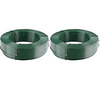 TENAX - Fil de fer plastifié 100m diam 3.1mm, Vert (Lot de 2)