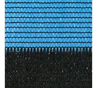 TENAX Filet Brise Vue Soleado Bicolor 1,00x5 m Bleu/Noir, Filet Tissé d'Occultation aux Rayures Horizontales