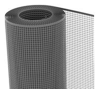 TENAX Filet en Plastique Quadra 10 Anthracite 1,00x30 m, Filet de Protection Multi-Usages pour Balcons, Terrasses, Portails et Clôtures