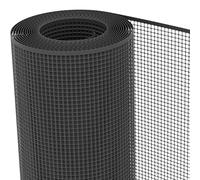 TENAX Filet en Plastique Quadra 10 Anthracite 1,00x5 m, Filet de Protection Multi-Usages pour Balcons, Terrasses, Portails et Clôtures
