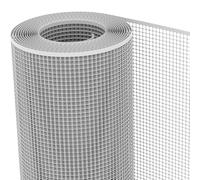 TENAX Filet en Plastique Quadra 10 Argent 1,00x30 m, Filet de Protection Multi-Usages pour Balcons, Terrasses, Portails et Clôtures