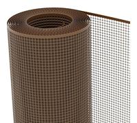 TENAX Filet en Plastique Quadra 10 Marron 1,00x30 m, Filet de Protection Multi-Usages pour Balcons, Terrasses, Portails et Clôtures