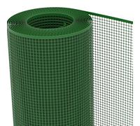 TENAX Filet en Plastique Quadra 10 Vert 0,50x50 m, Filet de Protection Multi-Usages pour Balcons, Terrasses, Portails et Clôtures