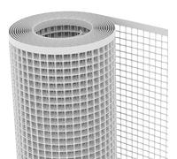 TENAX Filet en Plastique Quadra 20 Argent 1,00x5 m, Filet de Protection Multi-Usages pour Balcons, Terrasses, Portails et Clôtures