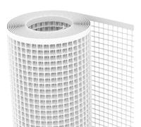 TENAX Filet en Plastique Quadra 20 Blanc 1,00x50 m, Filet de Protection Multi-Usages pour Balcons, Terrasses, Portails et Clôtures