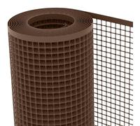 TENAX Filet en Plastique Quadra 20 Marron 1,00x5 m, Filet de Protection Multi-Usages pour Balcons, Terrasses, Portails et Clôtures