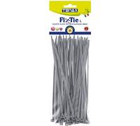 Tenax Fix-Tie L 20 cm Argent (50 pièces), Liens en Plastique pour la Fixation de Filets Tissés, Clôtures et Haies
