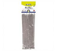 TENAX FIX-TIE Lot de 50 colliers de serrage en plastique multi-usages argent - 29 cm