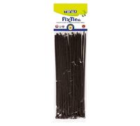 Tenax Fix Tie XL Lot de 50 liens de serrage en plastique noir - 29 cm