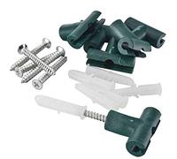 TENAX - Fixation pour Grillage muraux - Set de 6 pièces, Vert (Lot de 6)