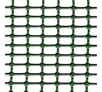 TENAX Hobby 10 Filet à Mailles Rectangulaires Vert 1x50m pour Clôtures et Portails, Protection Renforcée