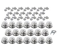 TENAX Lot de 20 pièces supérieures Grand + vis filetées M5 x 10 mm + clé
