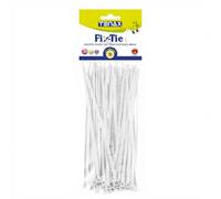 TENAX Lot de 50 serre-câbles en plastique 20 cm - Blanc
