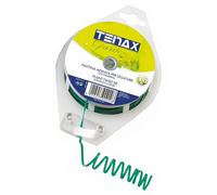 TENAX Piattina en PVC Longueur 100 m Couleur Vert, en Rouleau Distributeur avec Découpoir, Attache en Fil d'acier recouvert de PVC pour Lier Plantes et Fleurs, Fermeture de Sacs et Emballages
