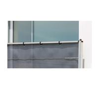 Tenax Texstyle Vip Brise-vue faible occultation en textilène gris noir argent 1,5 x 5 m
