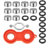 Tenbrachian 10 Pcs Mousseur Robinet M24, Embout Robinet, Aérateur Robinets, Mousseur Cuisine Salle de Bain, Economiseur d'eau Embout de Robinets, avec 2 Clés