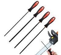 Tenbrachian 4 Pcs Lime Tronconneuse, Lime Chaine Tronconneuse, Lime Ronde Lime pour Chaine de Tronconneuse, Lime à Cheval pour Tronçonneuse, Lime à Râpe en Métal(3,2 mm 4,0 mm 4,8 mm 5,5 mm)