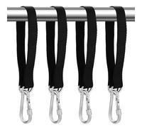 Tenbrachian 4 Set di Sangle Hamac, 50 cm x 25 mm Sangles de Suspension pour Balançoire Arbre, Hamac Sangles Fixation de Balançoire Hamac de Jardin, avec 4 Mousquetons et 4 Anneaux en D