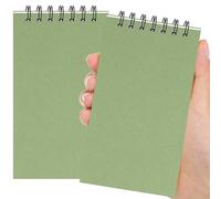 Tenceur Lot de 2 petits carnets de poche à spirale, 7,6 x 12,7 cm, vert | Carnet relié avec 120 pages lignées Mini bloc-notes pour bureau, université, infirmière, cadeau essentiel pour la rentrée