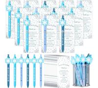 Tenceur Lot de 30 cadeaux de fête prénatale en vrac pour invités avec stylos flocon de neige, carte de remerciement pour invités, filles, garçons, jeux neutres, cadeaux de révélation de sexe, cadeaux