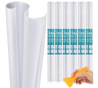 Tenceur Lot de 6 rouleaux de couverture de livre autocollante transparente pour livres de bandes dessinées, fichiers, documents, manuels scolaires, fournitures scolaires, 34,3 cm x 1,5 m