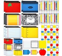 Tenceur Lot de 72 trousses à crayons en vrac pour enseignant, notes adhésives, carnet de notes, cadeau de remerciement pour enseignant, premier jour d'école, employé, équipe, collègue, personnel