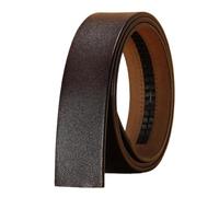 TenchantedS Ceinture En Cuir Pour Hommes, Boucle Automatique, Sans Boucle, À La Mode, En Cuir Véritable, Sans Boucle,Brun,110 cm