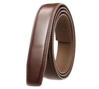 TenchantedS Ceinture En Cuir Pour Hommes De 3,0 Cm Sans Boucle, Ceinture Non Poreuse En Cuir De Vache,105 cm