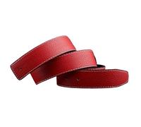 TenchantedS Ceintures Vintage Hommes Hommes Femmes Ceinture En Cuir Véritable Sans Boucle Ceintures,rouge,105 cm