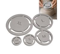 Tencipeda 5 Pack Pottery Foot Ring Tool, Ceramic Clay Base Aligner for Creating Even Foot Rings on Bowls, Cups and Wheel Throwing Projects (Star)