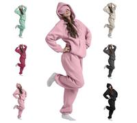 Tencipeda Airplane Mode Travel Hoodie, Hoodie with Eye Mask Built in, Suitable for Both Men and Women (Set-Pink,S)