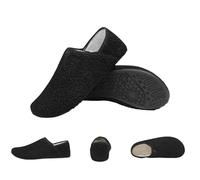 Tencipeda Balance House Shoes, Slip on Barefoot House Slippers, Wide Toe Box, Anti-Slip Sole, Breathable for Men Women (Black,43)