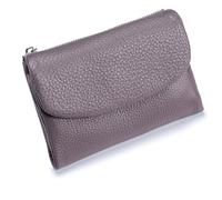 Tencipeda Classic Unisex Pebble Leather Wallet, Sturdy Durable Fashionable and Versatile Make You Feel Confident and Style Every Time You Go Out (Gray Purple)