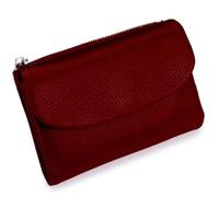 Tencipeda Classic Unisex Pebble Leather Wallet, Sturdy Durable Fashionable and Versatile Make You Feel Confident and Style Every Time You Go Out (Too Red)