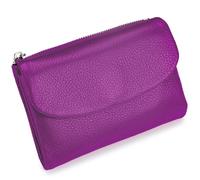 Tencipeda Classic Unisex Pebble Leather Wallet, Sturdy Durable Fashionable and Versatile Make You Feel Confident and Style Every Time You Go Out (Dark Purple)