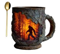 Tencipeda Foot Forest Fire Mug, 3D Foot Coffee Mug, Design with 3D Relief for Camping Kitchen Suitable Nature Lovers Mountain Hiking and Camping Lovers