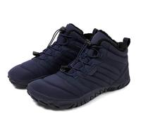 Tencipeda Hike Winter Footwear Barefoot, Barefoot Boots for Women Men, Ankle Boots, Winter Waterproof Wide Toe Box, Anti-Slip Rubber Sole (Dark blue,40)