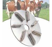 Tencipeda Labor-Saving Pig Hair Remover Scraper Disc, Metal Labor Saving Hair Removing Disc 7/9 Gears Stainless Steel Sturdy Pig Hair Removal Tool (1 Set,Seven Gears)