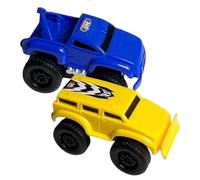 Tencipeda Magnetic Wall Climbing Toy Car, Car That Drives on The Wall and Ceiling, Inertial Levitation Tech Toy for Kids, Pocket-Sized Mini (Yellow/Blue)