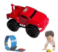 Tencipeda Magnetic Wall Climbing Toy Car, Car That Drives on The Wall and Ceiling, Inertial Levitation Tech Toy for Kids, Pocket-Sized Mini (Red)
