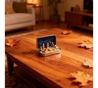 Tencipeda Mini Christmas Nativity Set in A Tin Box, Portable Pocket Size Nativity Scene Gift Tin Box Resin Holy Family Sheep & Jesus Figurines for Desk Shelf Office DéCor (1 Set)