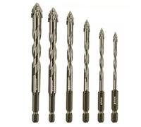 Tencipeda New Four-Flute Sawtooth Eccentric Drill Bit, High-Strength Eccentric Twist Drill Bit, Four-Edged Serrated Eccentric Drill for Concrete, Masonry, and Glass (4/5/6/8/10/12)