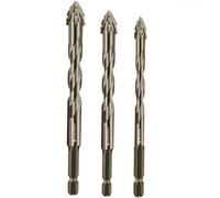 Tencipeda New Four-Flute Sawtooth Eccentric Drill Bit, High-Strength Eccentric Twist Drill Bit, Four-Edged Serrated Eccentric Drill for Concrete, Masonry, and Glass (8/10/12)