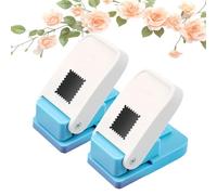 Tencipeda Postage Stamp Punch for DIY Paper Crafting, Stamp Puncher with Clean Scalloped Edges, Easy-Press Design for Scrapbooking, Journals, Cards and Creative Projects (2pcs)
