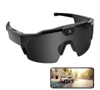 Tencipeda POV Glasses 4K Baseball Glasses, Baseball Dlasses with Cameras Men Women Sunglasses Cameras and Audio Video Action (StyleC)