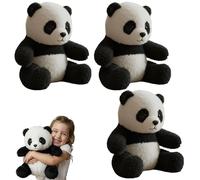Tencipeda The Pandy - Emotional Healing on Demand, First Panda Plush That Hugs You Back, Realistic Panda Plush with Ultra-Soft Fur (3sets)