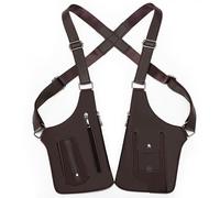 Tencipeda Underarm Shoulder Bag for Men, Anti-Theft Multi-Purpose Double Shoulder Armpit Bag Travel Outdoors (Brown)