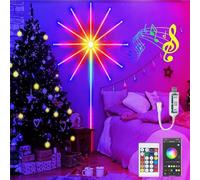 Tencipeda WiFi Bluetooth Smart Fireworks LED Lights, LED Sparkler Lights for Outdoor & Home Decor, Dynamic Lighting Effects with Music/Mic Sync, Remote & APP Control for Christmas (2Set)